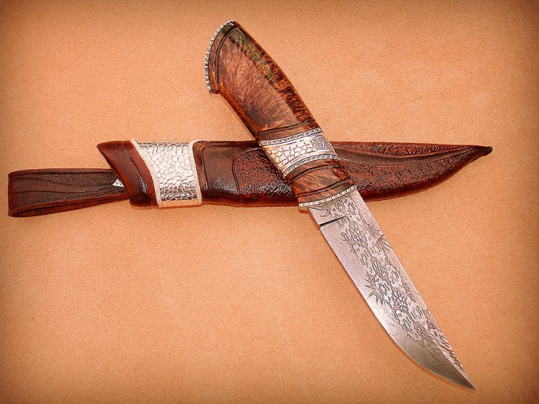 Cкладной якутский нож малый 