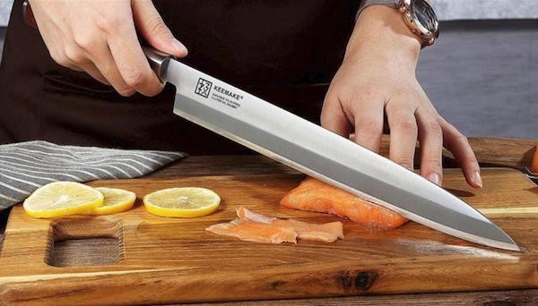 Кухонный нож с односторнней заточкой