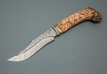 Нож из дамасской стали, кость, в элитной упаковке Нож из дамасской стали, кость, в элитной упаковке