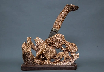 Дамасская сталь, кость, Композиция в элитной упаковке