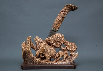 Дамасская сталь, кость, Композиция в элитной упаковке